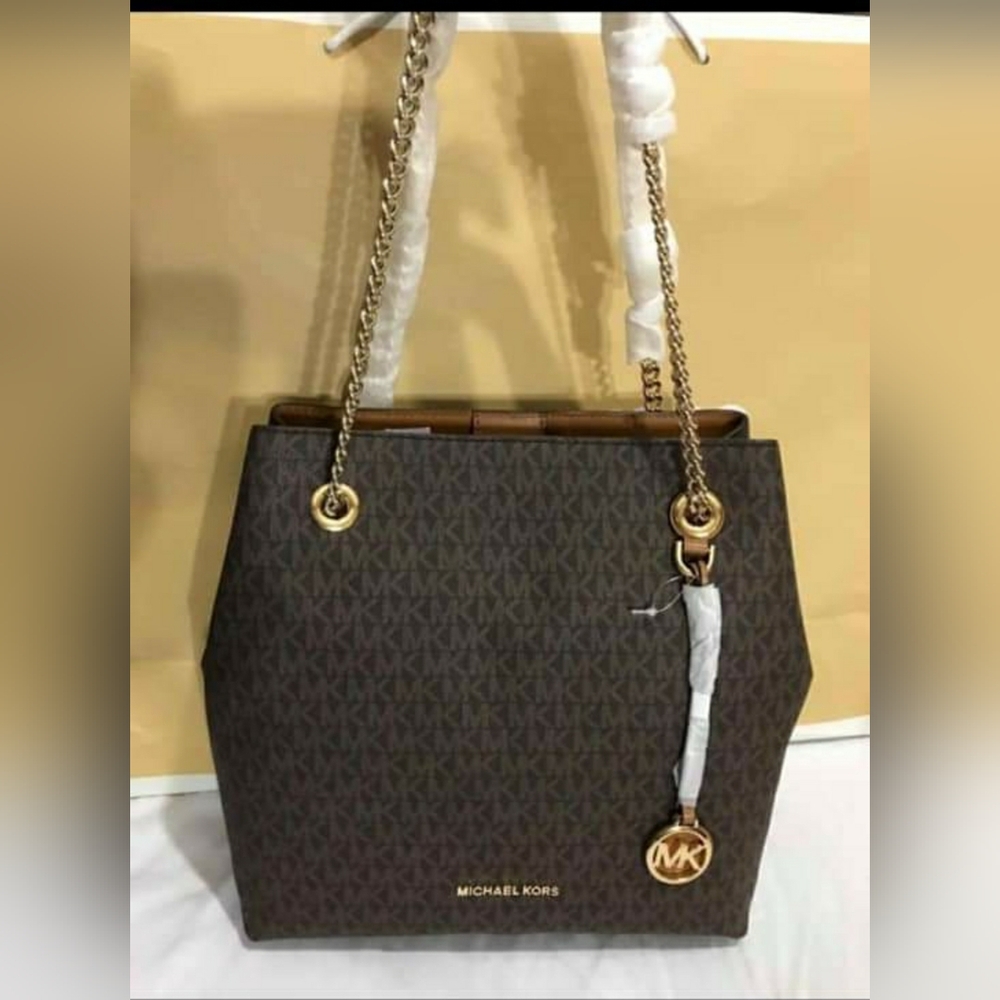 Michael Kors MK Designer Jet Set Chain Shoulder Bag Purse Handbag Tote